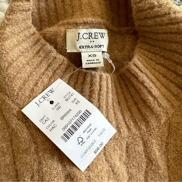 *J.CREW* NWT Extra-Soft Cable Knit Pullover Sweater XS - Picture 5 of 6